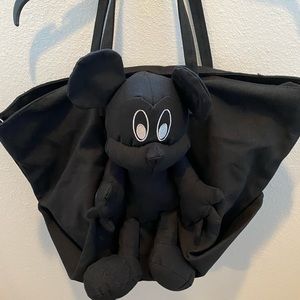 Black Mickey Mouse canvas tote bag